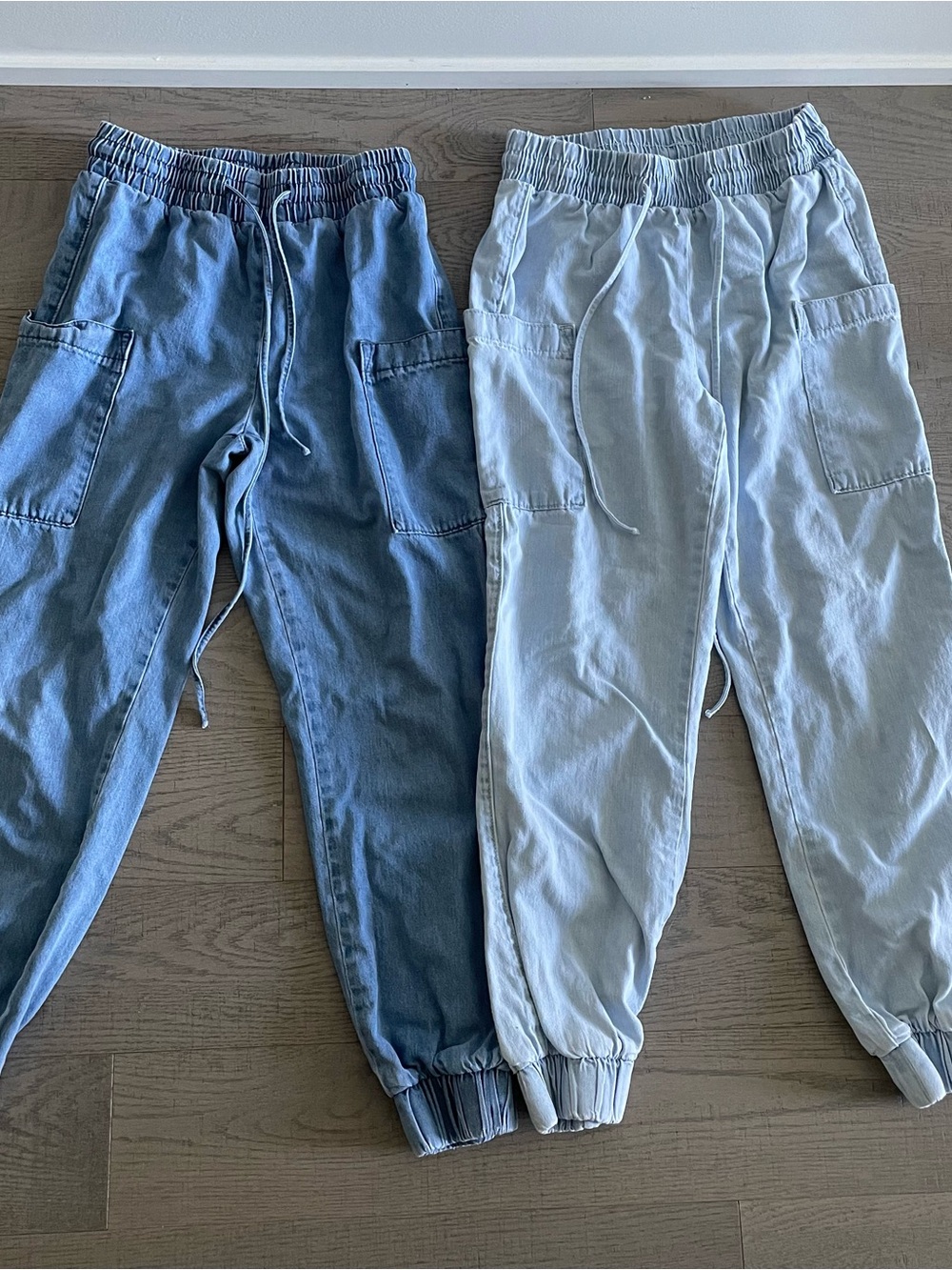 2 pairs indigo Rein Denim Joggers size S